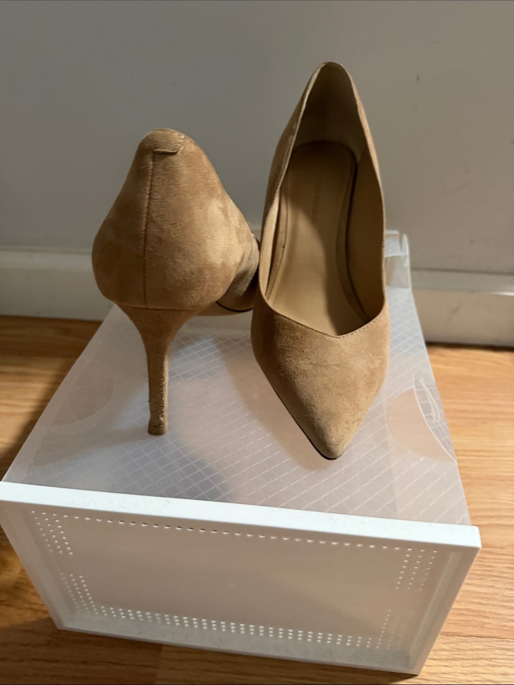 Banana Republic Camel Suede Pointed-Toe Stiletto Pumps